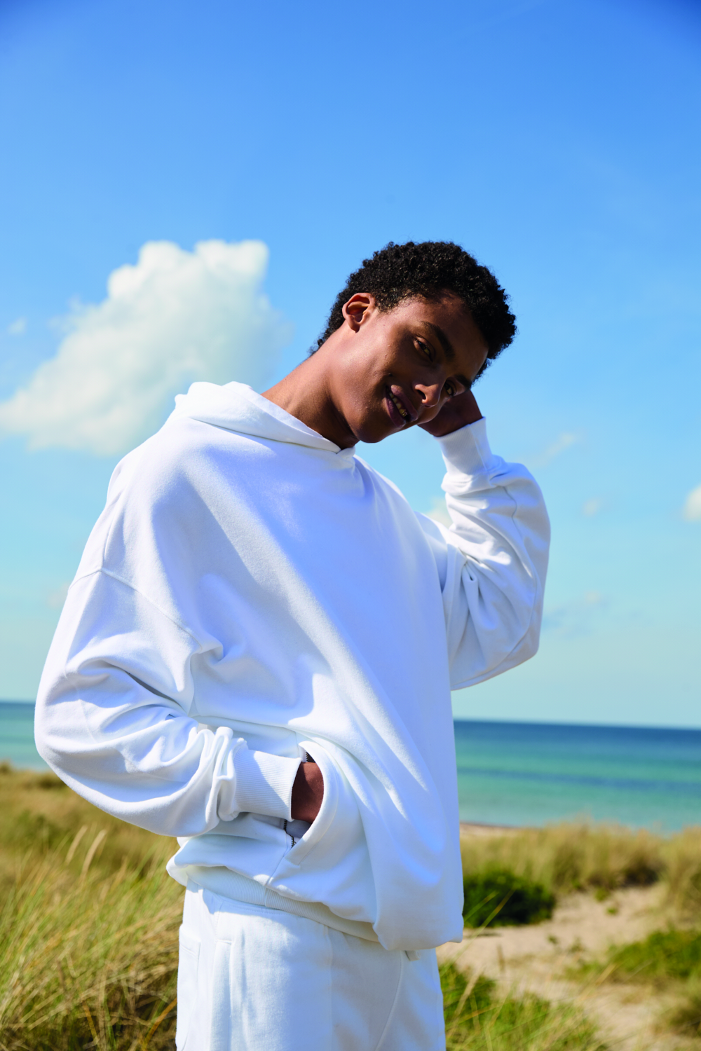 Tiger Cotton Oversized Hoodie w. Side Pockets